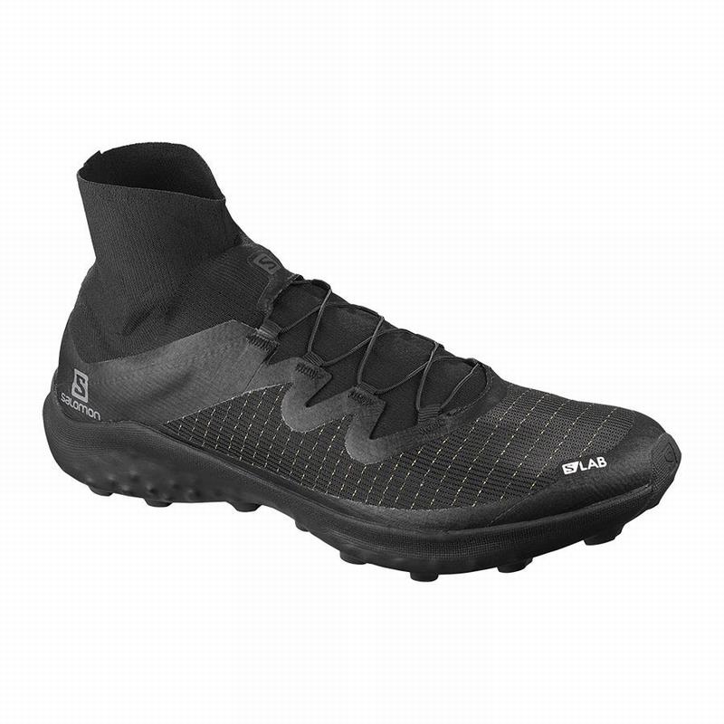 Salomon Israel S/LAB CROSS - Mens Trail Running Shoes - Black/White (TYZI-51736)